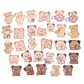 Hot Sale Plush Satin Fabric Material Cute Cartoon Machine Stitch Embroidery Self-adhesive Bear Patches Stickers for Bag Hat