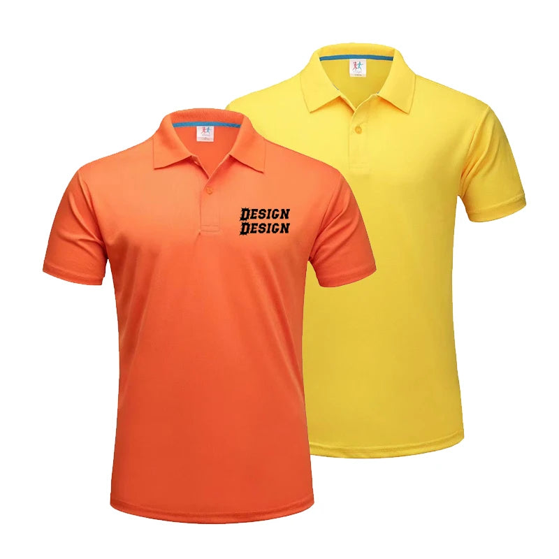 Wholesale Breathable Wicking Sweat Quick Drying Lapel Polo Shirt Custom logo Design Printed Embroidery Blank Sports T-shirt
