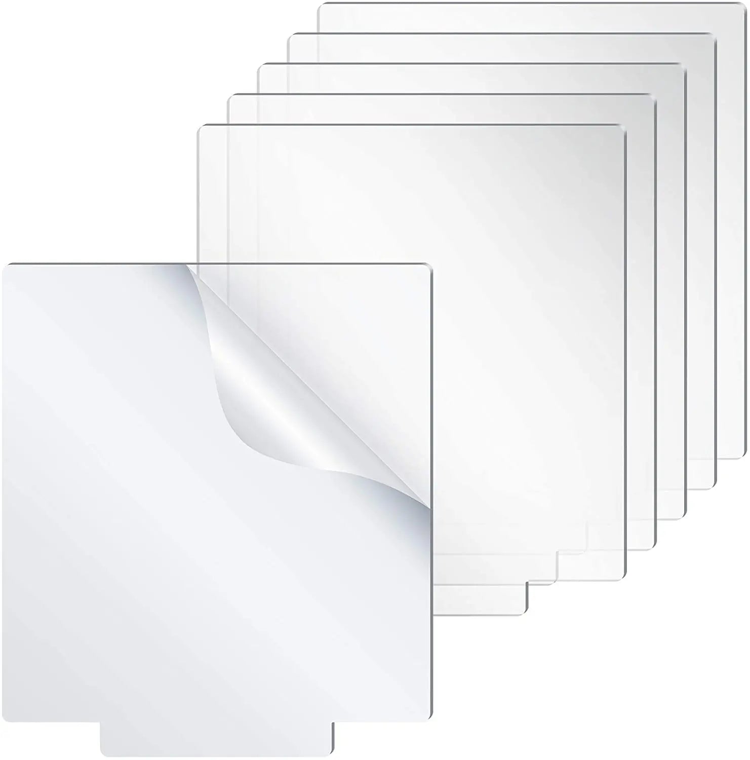 Acrylic Sheet Clear Cast for 3d LED Light Base 0.08 Inch/ 2 mm Thick Transparent Panel Blank Acrylic Board with Protective Film