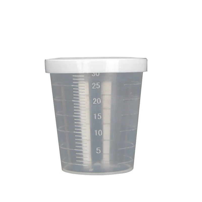 Reusable BPA Free 30ml Medicinal Liquid Dispensing Bottles Plastic Measuring Cup with Sealing Lid