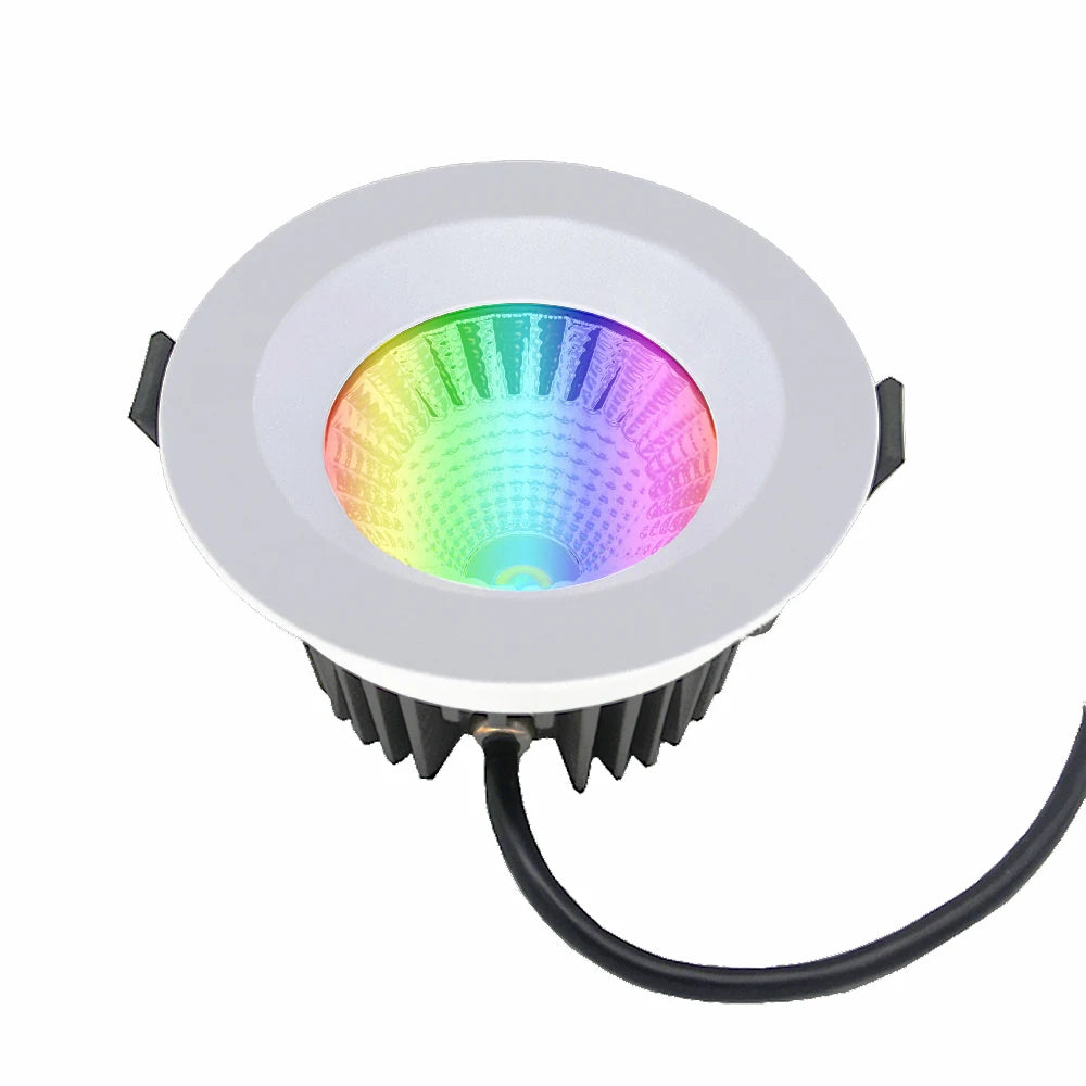 Benory DC24V RGBW 2700K Waterproof IP65 Down Light 12W Recessed Ceiling Spot Loxone DMX DALI KNX Tuya Control Led Downlight