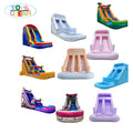 Custom Commercial PVC Light Blue Kids Single Lane Water Slide Inflatable Water Slide Adult Rental