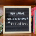 New Arrival Cheap 10X10inch Natural Wood Frame Felt Letter Board with 340 Plastic Letters