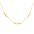 Qiuhan OEM Custom Name Stainless Steel Link Chain Necklace Cartoon Bling Layered Letter Pendant