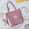 YIMYIK New Arrive Women's Shoulder Crossbody Tote Bag Logo Custom Women's Handbag Fashion Canvas Corduroy Bag