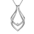 SC Tiktok Magic Single Diamond Ring Holder Necklace Fashion Stainless Steel Double U Shape Safety Pendant Necklaces for Women