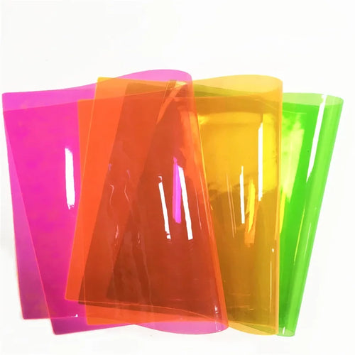 0.5MM Fluorescent Clear Soft Color Flexible Transparent PVC Film in Rolls for Packing Decoration