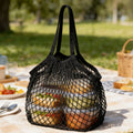 Customize Logo Printing Small Eco Friendly Reusable Grocery Tote Bags Produce Organic 100% Cotton Mesh Shopping Bag