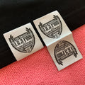 High Definition Custom logo T-shirt Hem Labelhandmade Private logo Textile Hem Label for Beanie
