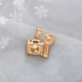 2023 New Fashion 18K Gold Color Plated Stainless Steel Unique Camera Charm Pendant Wholesale Jewelry Hot Style Pendant