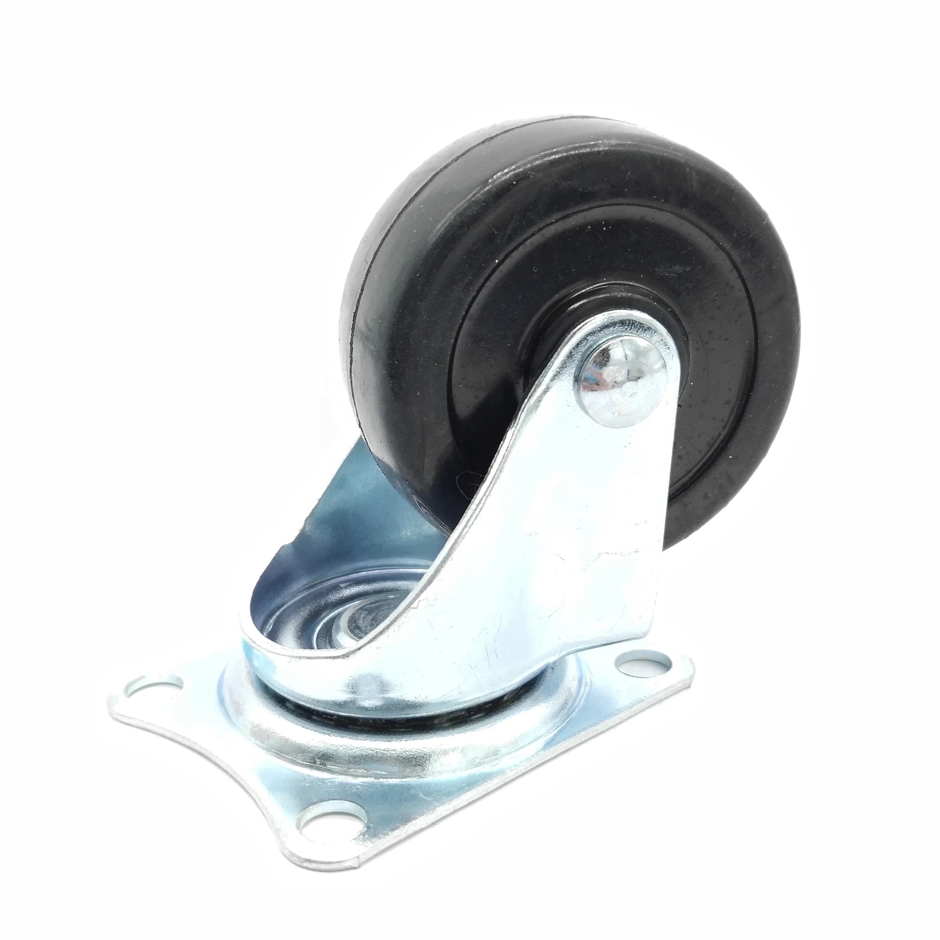Light Duty 2 Inch Swivel Black Rubber Black 30kg Load Capacity Caster Wheel for Furniture