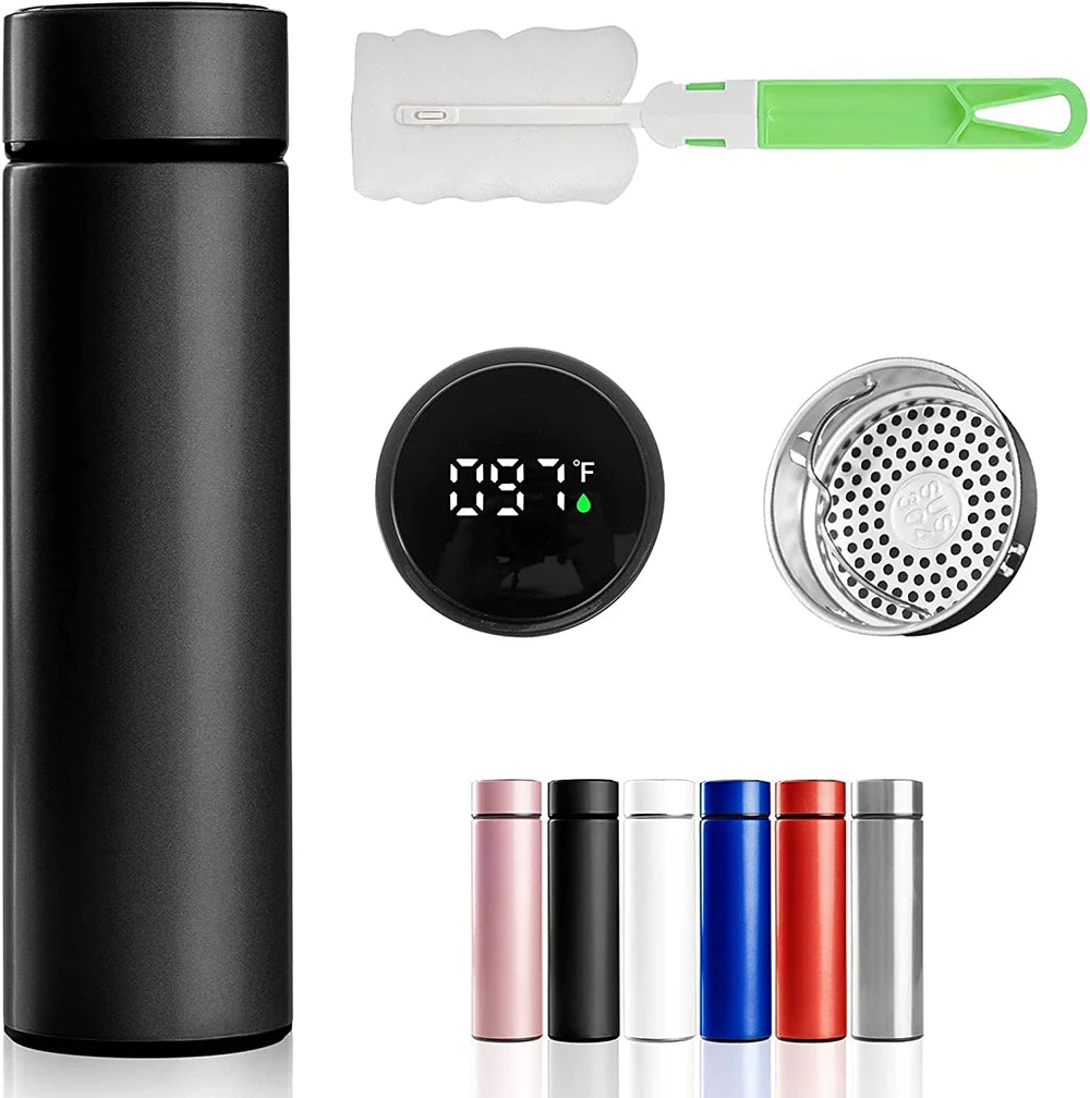 CHUFENG Valentines Day Gift 2024 Fahrenheit LED Temperature Display Coffee Thermos Cup Termo Digital Inteligente Vasos