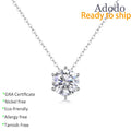 Six Claw Simple 1ct 2ct 3ct VVS1 Jewellery Wholesale Moissanite Jewelry Necklace for Girls S925 Silver Jewelry for Women