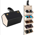 Travel Collapsible Sunglasses Case Portable Multi Compartment Luxury Sunglasses Box Eyeglasses Storage Bag
