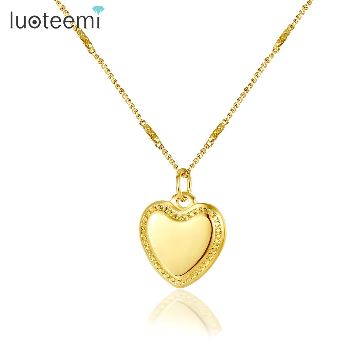 SP-LAM Girl Gold Charm Stainless Steel Pendant Charm Trendy Fashion Chain Woman 2021 Heart Necklace