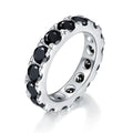 Wholesale Ruizuan Custom S925 Silver Inlay Moissanite Diamond Unisex Eternity Ring Hiphop Style Jewelry for Daily Use Parties