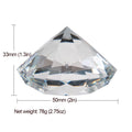 LONGWIN 50mm (2") Crystal Faceted Diamond Paperweight Wedding Favor Home Decor 9 Colors Available