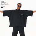 Boxy Fit 300 GSM 100% Cotton Seamless Custom Logo Small Neckline Oversize Cropped Boxy T Shirt Men