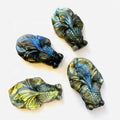 Healing Crystal Gemstone Decoration Wholesale Hand Carved Carvings Natural Crystal Quartz Labradorite Golden Fish for Healing