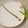 Ancients Sticks Wooden Green Flower Vintage Fashion Japan Tassel Hair Pins Women Long Hair Simple Hair Accessories