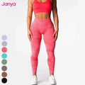 Janya Women Gym Wear Breathable High Waist Hip Line Lift Sports Legging Scrunch Butt Gym Fitness Pants Seamless Yoga Leggings