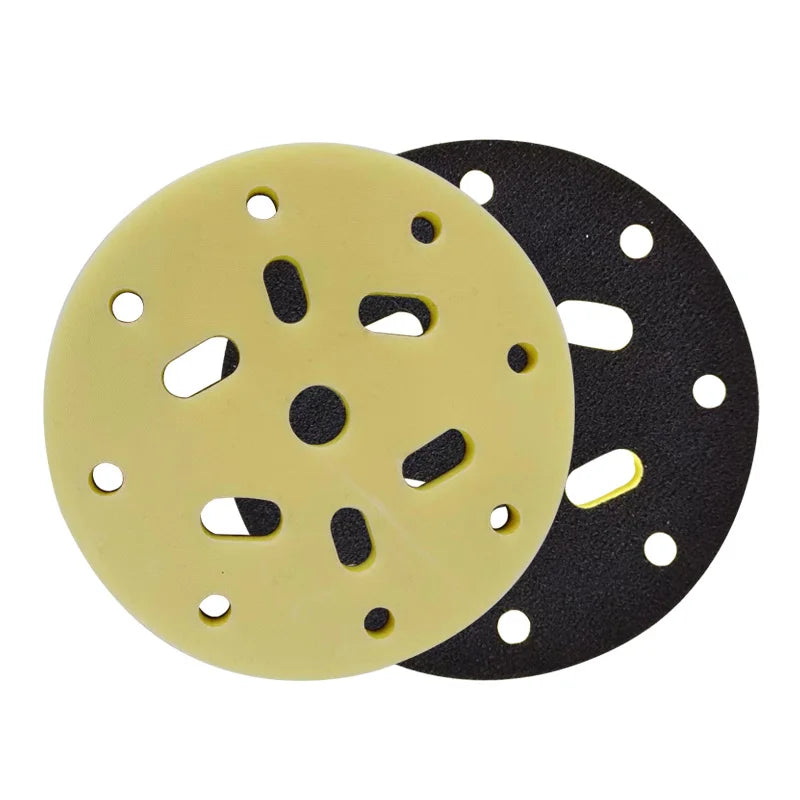 Abrasive Materials 1PCS 6-Inch 15-Holes  Hook Loop Soft Sponge Blast Media 148mm Orbital Sander Pads Sanding Disc Cushion Buffer