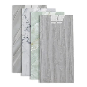 Interior Peel and Stick Adhesive Wallpaper Papel Tapiz Para Pared Bathroom and Kitchen Marble PET Tile Foam Sticker