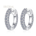 Trendy Fine Jewelry Diamond Earrings S925 Sterling Silver Pass Diamond Test Moissanite Full Pave Earrings Women