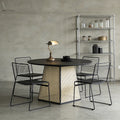 European Design Simple Design Luxury Woven Rattan Round Wooden Top Dining Table for Dinning Room