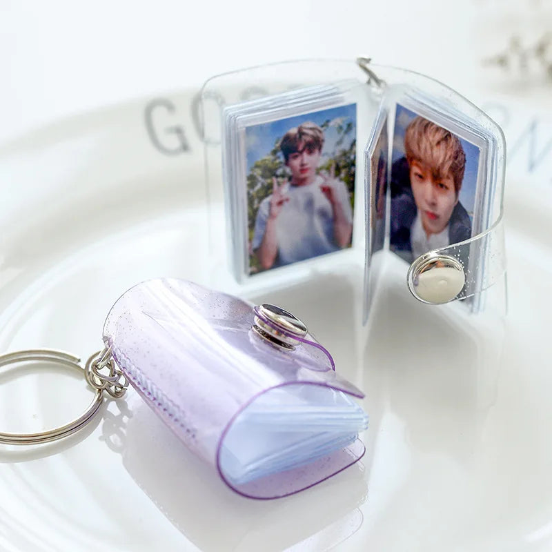 New Popular 16 Photos Personalized Insert Mini Keychain Photo Album Mini Photo Album Keychain