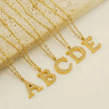 New Style Alphabet Necklace Personality Gold Plated Zircon Crystal Inlaid Letter Initials Individual 26 Letter Pendant Necklace