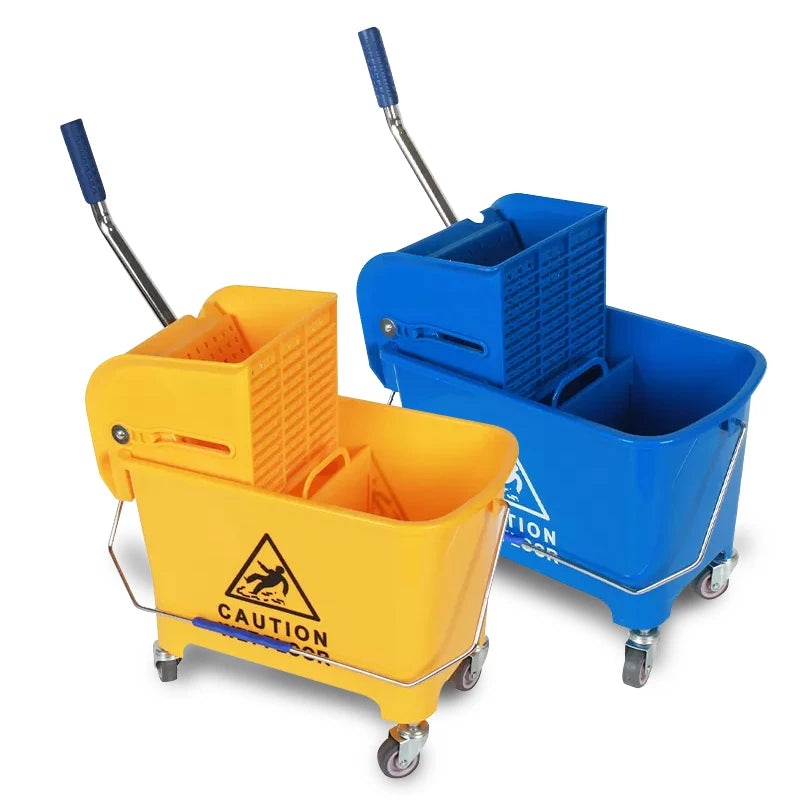 20L Single Mop Wringer Trolley Mop Bucket With Wringer Cleaning Plastic Mop Bucket Wringer