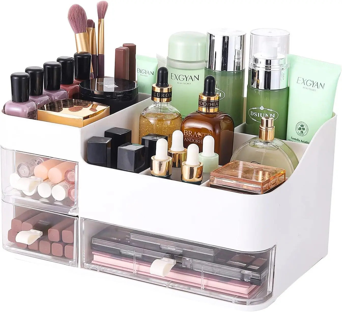 OWNSWING Hot Desktop Cosmetics Storage Box Plastic Multi-compartment Drawer Skin Care Products Lipstick Dresser Sundry Organizer