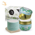 Zero Waste 8cm Round Soft All Skin Bamboo Makeup Remover Pads Set Women Reusable Cotton Pads With Mesh Bag