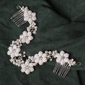 Wholesale Custom New Wedding Decorative Comb White Beaded Bridal Hair Combs for Hair