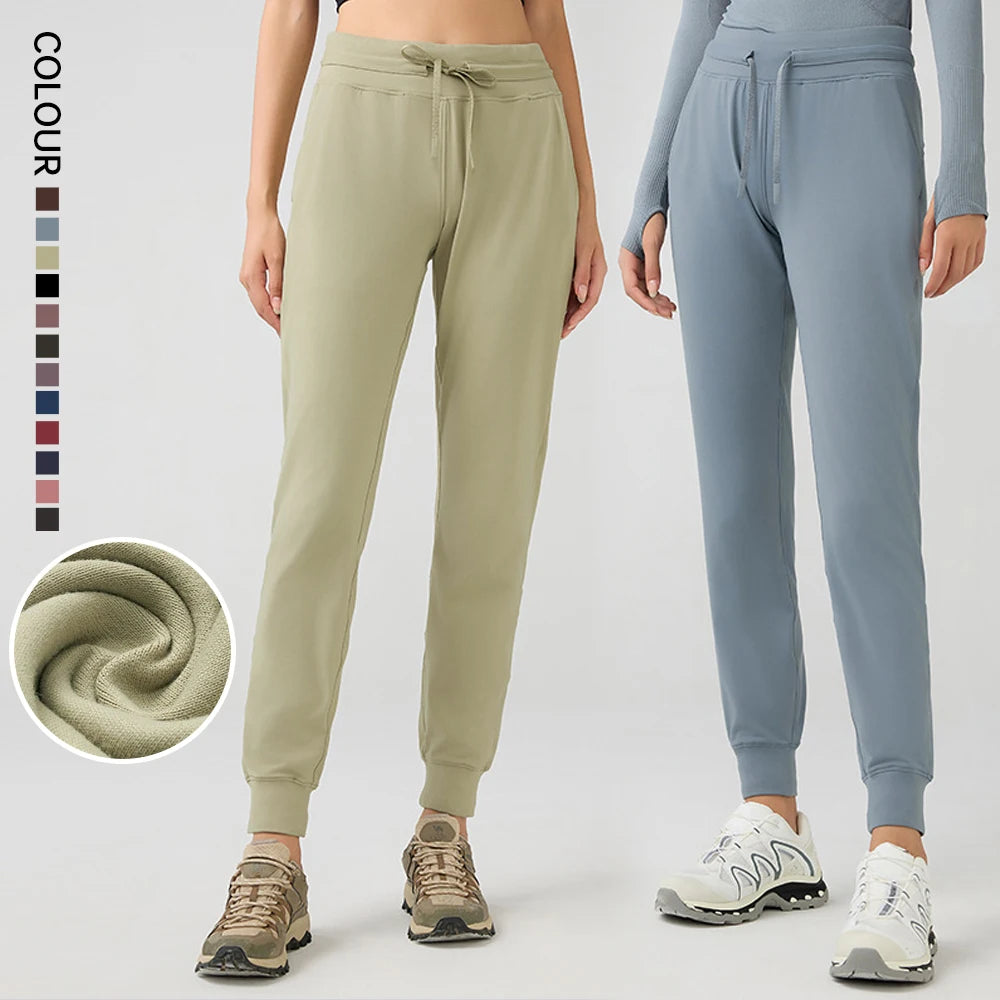 SHINBENE Workout Sport Joggers Pants Women Waist Drawstring Fitness Running Sweatpants