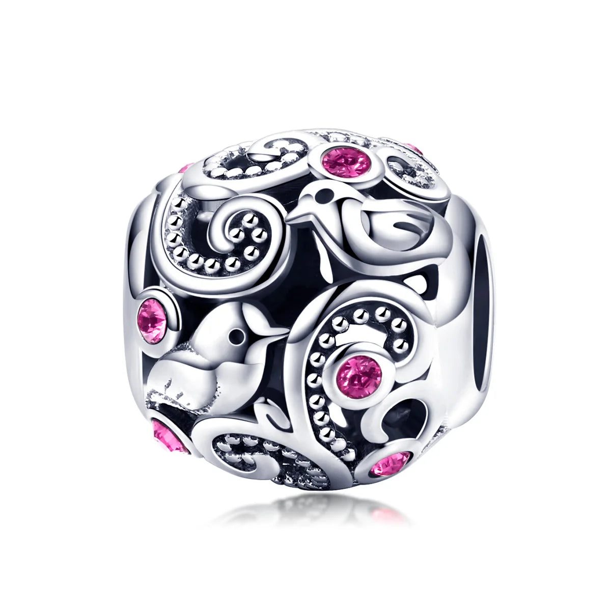 Wholesale 925 Sterling Silver Love Messenger Love Bird Beads Fit Women Charm Bracelets & Necklaces Jewelry Accessories SCC1014