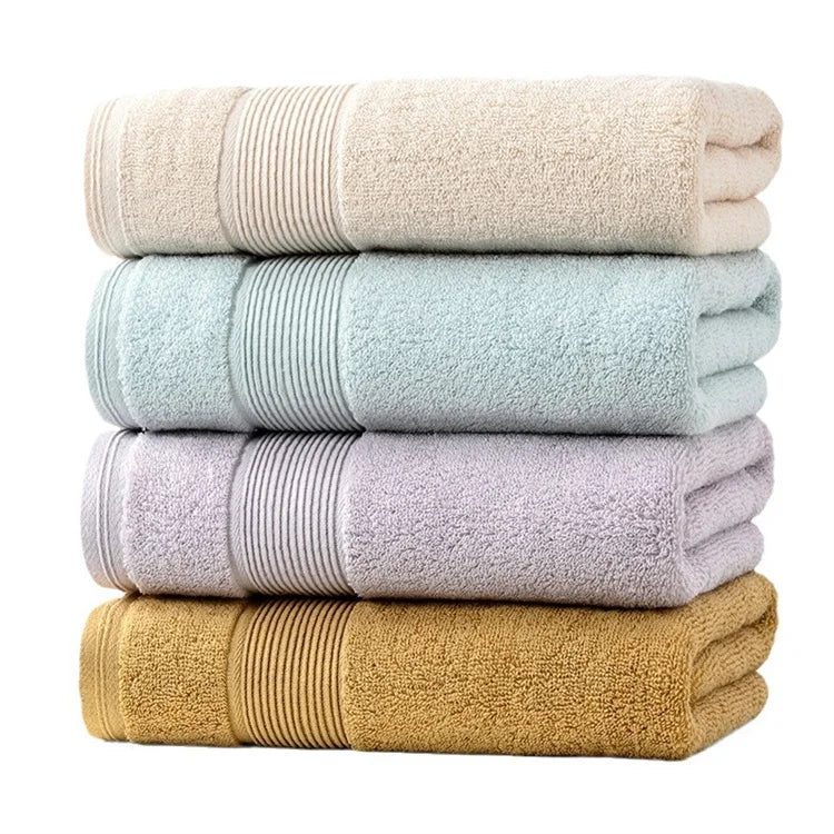 Wholesale Pure Cotton 50x100cm Thick Cotton Towel for Children Adult Household Soft Absorbent Large Cotton Hand Towel
