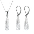 Hot Selling Women With Zircon Pendant Necklaces Necklaces Earrings Wedding Jewelry Collection Fashion