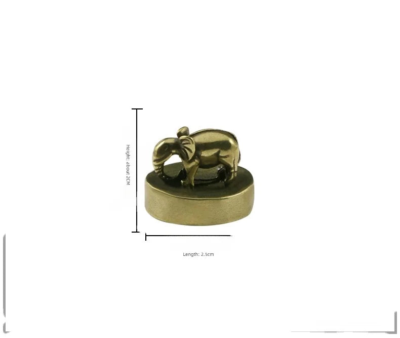 Mini Antique-Style Collectible Zodiac Brass Seal Craft