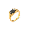 Fashionable Custom Color Diamond 18k Pvd Gold Silver Plated Stainless Steel Trend Jewelry Rings for Women