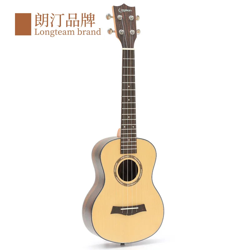 23 24" Solid Spruce Top  Ukulele Solid Wood Hawaii Style Concert Ukulele