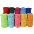 Natural Fiber Multicolor Round Braided 100% Cotton Cord Rope Packing Rope Thread for Macrame