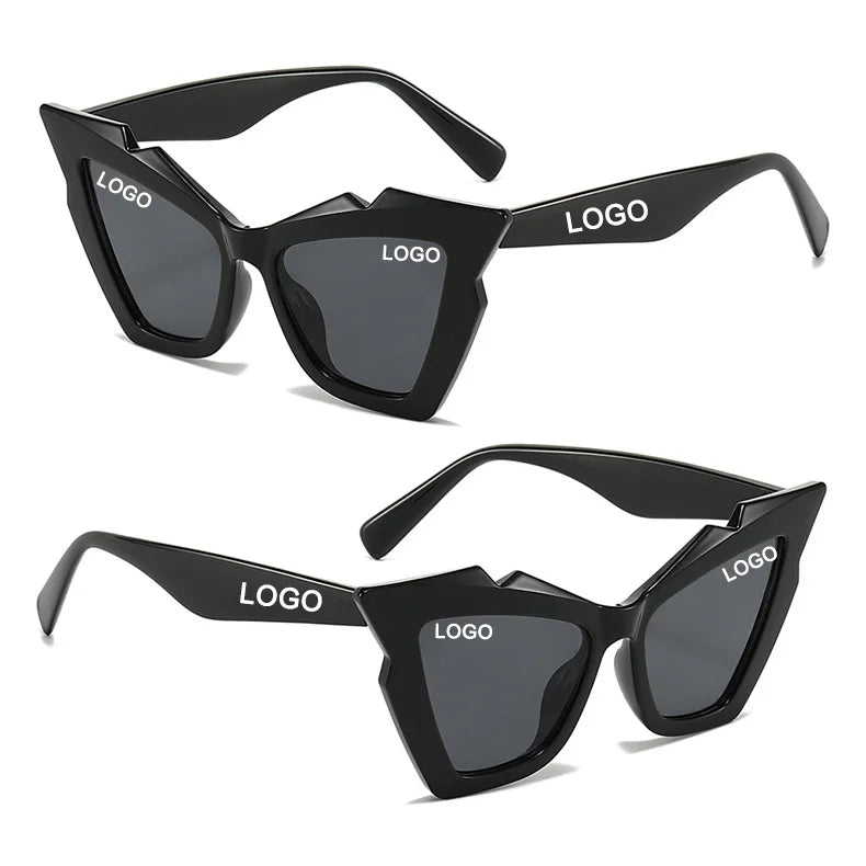 DL Classic Cat Eye Sunglasses UV400 PC Lenses Brown Frame Custom Logo Multiple Colors Wholesale
