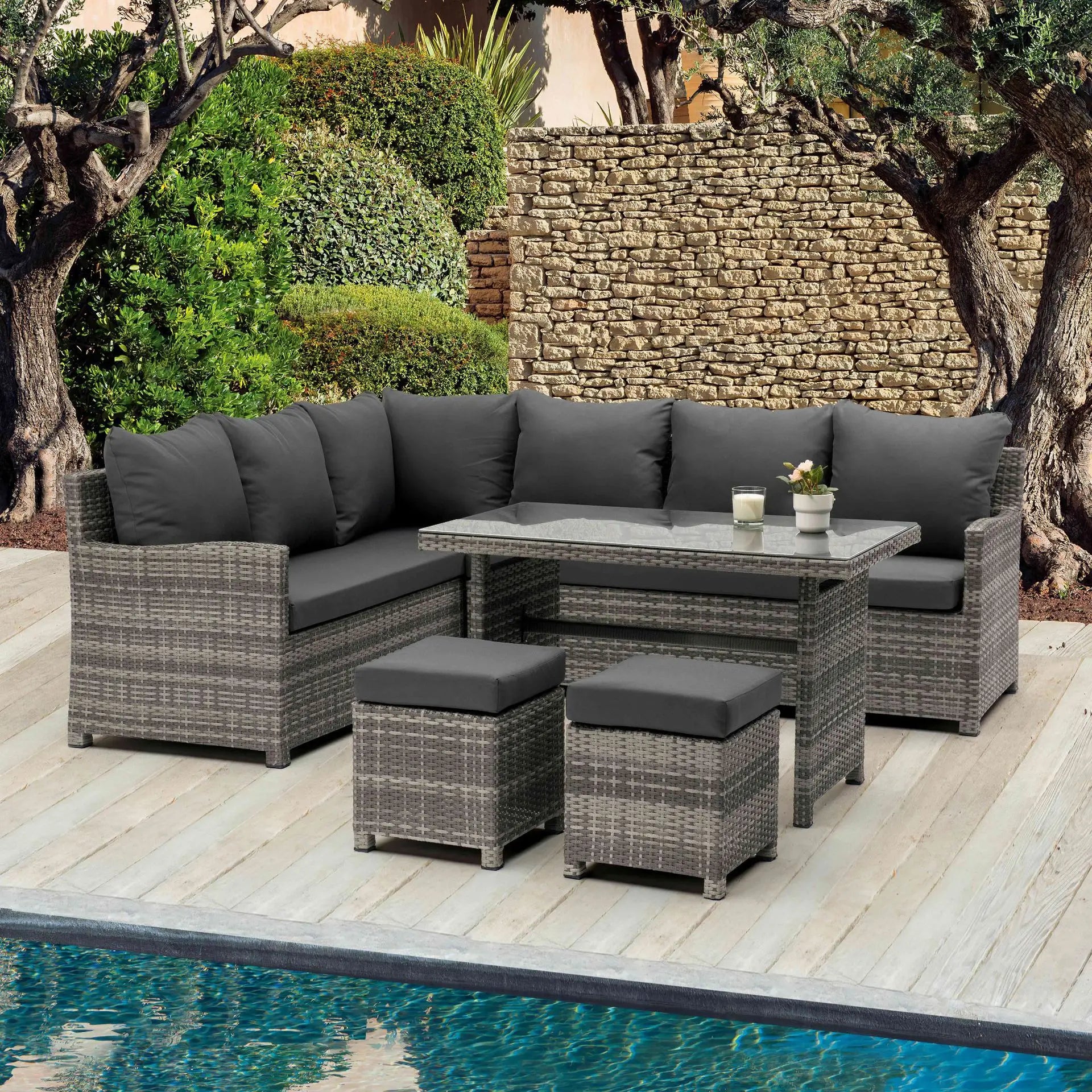 Garden Sofasatio Benches All Weather Patio Furniture Wicker  Couch Outdoor Furniture Set Lounge Outdoor Furniture Garden Sofa