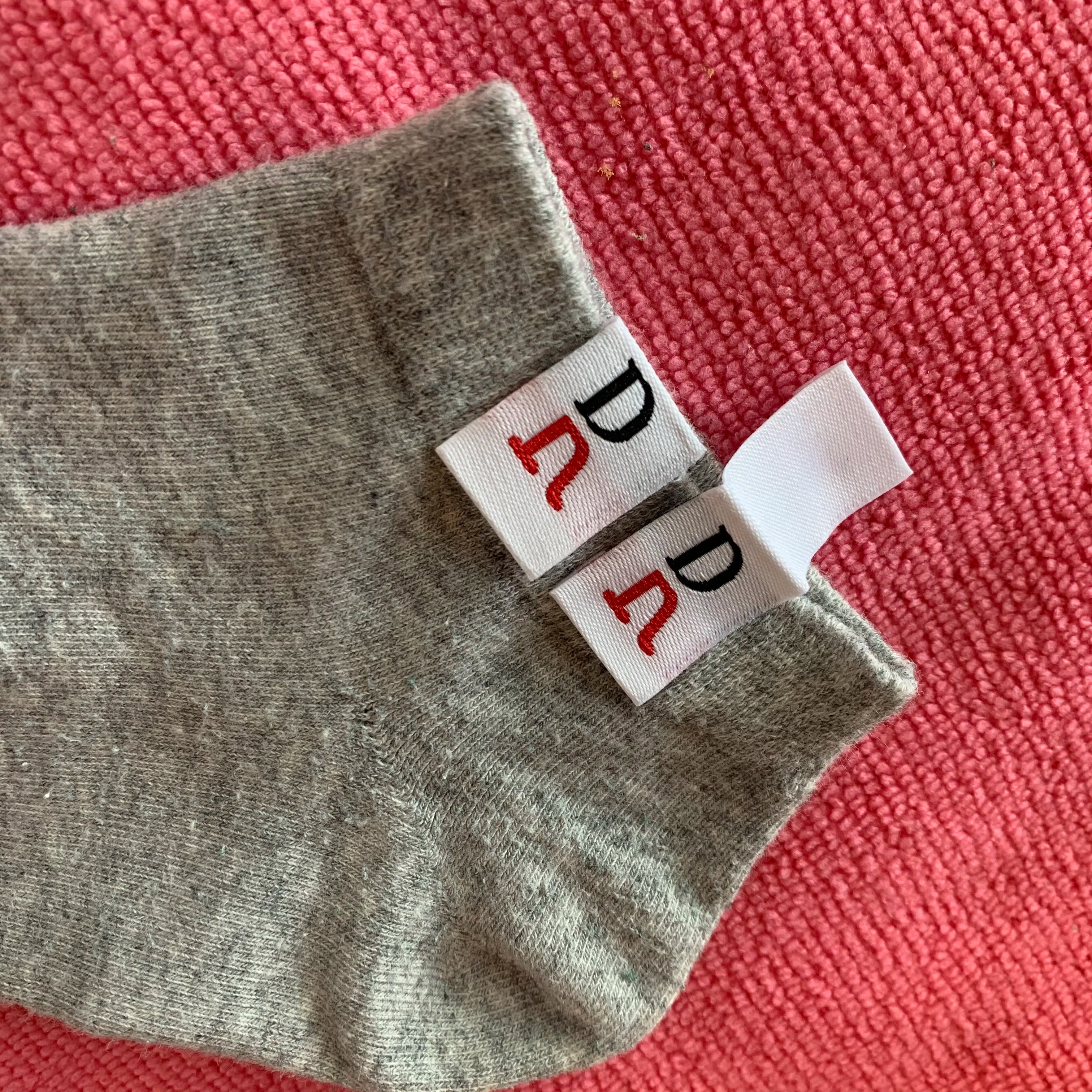 Book Cover Fold Hem Socks Labelcompany logo Hem Socks Tags With Low Price