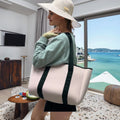 Wholesale Large Reusable Neoprene Tote Bags for Women Fashionable Portable Shopping Handbags for Summer Spring Open Closure Type