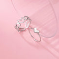 100% 925 Sterling Silver Hollow Heart Inspiration Sweet Love Ring for Women New 2022