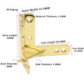 Luxury Stainless Steel Quadrant Hinge 40 X 48 mm Decorative Box Accessories for Kitchen Bathroom Dining
