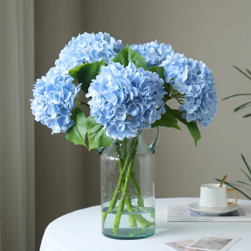 AF12903 Hot Sale Faux Flower Single Stem Artificial Hydrangea Silk Wedding Christmas Mother's Day Graduation New Year Home Decor